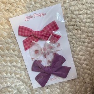 New little poppy co baby toddler girl Original clips set pink purple s